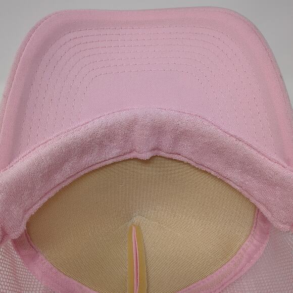 J&R Meat Processing Snapback Rope Trucker Hat Pink One Size Mesh Back - Picture 8 of 9